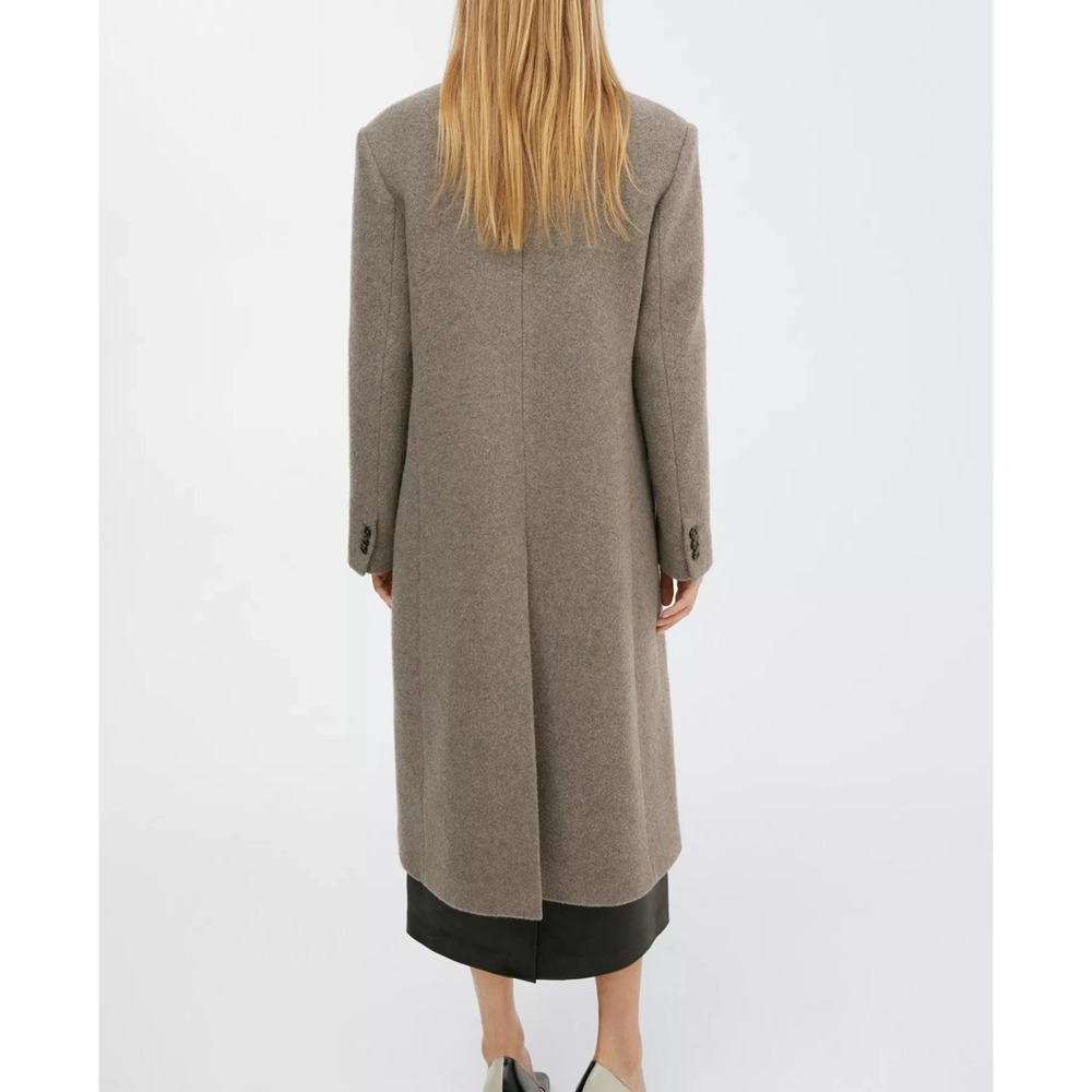 MANGO MNG Women's Wool Overcoat Medium Brown Size XS NEW - Picture 5 of 8